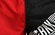 Men's boardshorts with diagonal print, RED/BLACK, swatch-color