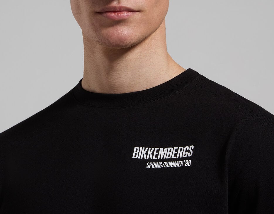 Men’s T-shirt with front and back prints, BLACK Men’s T-shirt with front and back prints, BLACK, hi-res-1