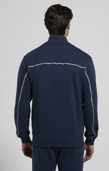 Men&rsquo;s sweatshirt with rubberized patch, BLACK IRIS, hi-res-1