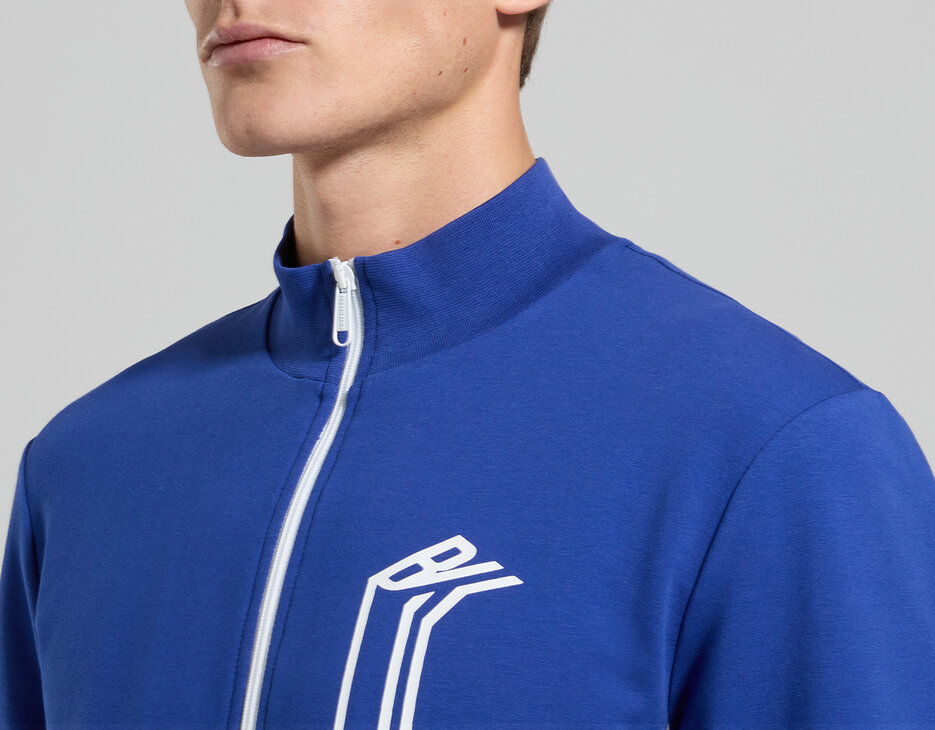 Men's sweatshirt with contrast bands, MAZARINE BLUE Men's sweatshirt with contrast bands, MAZARINE BLUE, hi-res-1