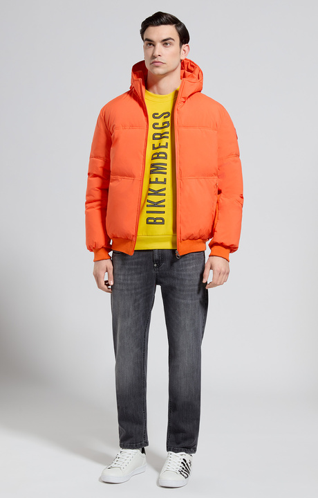 Men's hooded bomber, MANDARIN RED, hi-res-1