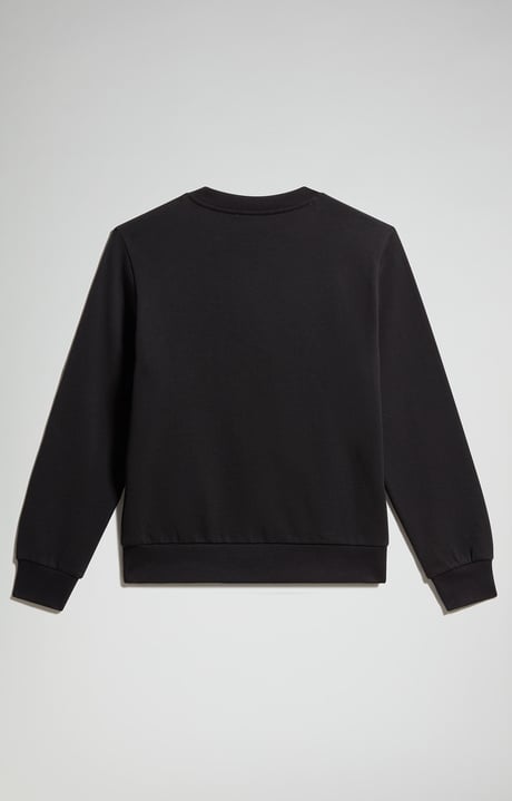 Junior's sweatshirt with contrast print, BLACK Junior's sweatshirt with contrast print, BLACK, hi-res-1