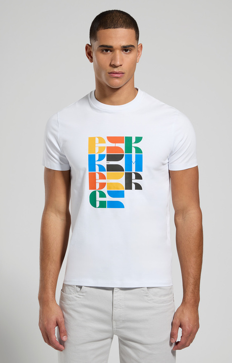 Slim fit men's shirt, WHITE, hi-res-1