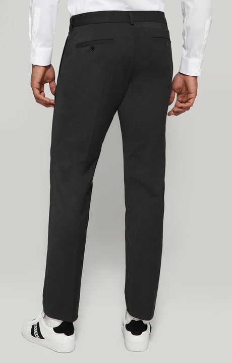 Men's pants with tape detail, DARK GREY MELANGE Men's pants with tape detail, DARK GREY MELANGE, hi-res-1