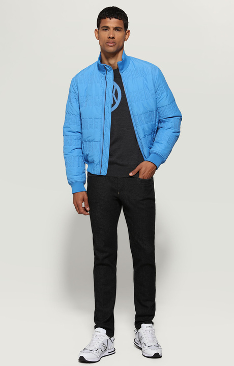 Men's slim fit jeans printed on back, BLUE DENIM, hi-res-1