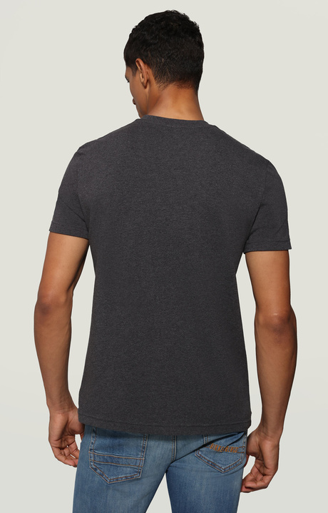 Men's short sleeved T-shirt, DARK GREY MELANGE, hi-res-1