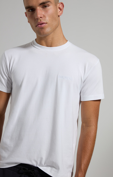 Men's embroidered logo T-shirt, WHITE, hi-res-1