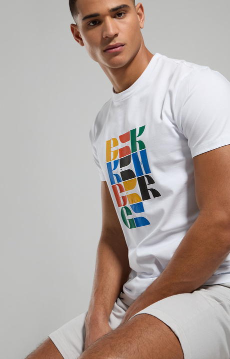 Slim fit men's shirt, WHITE, hi-res-1