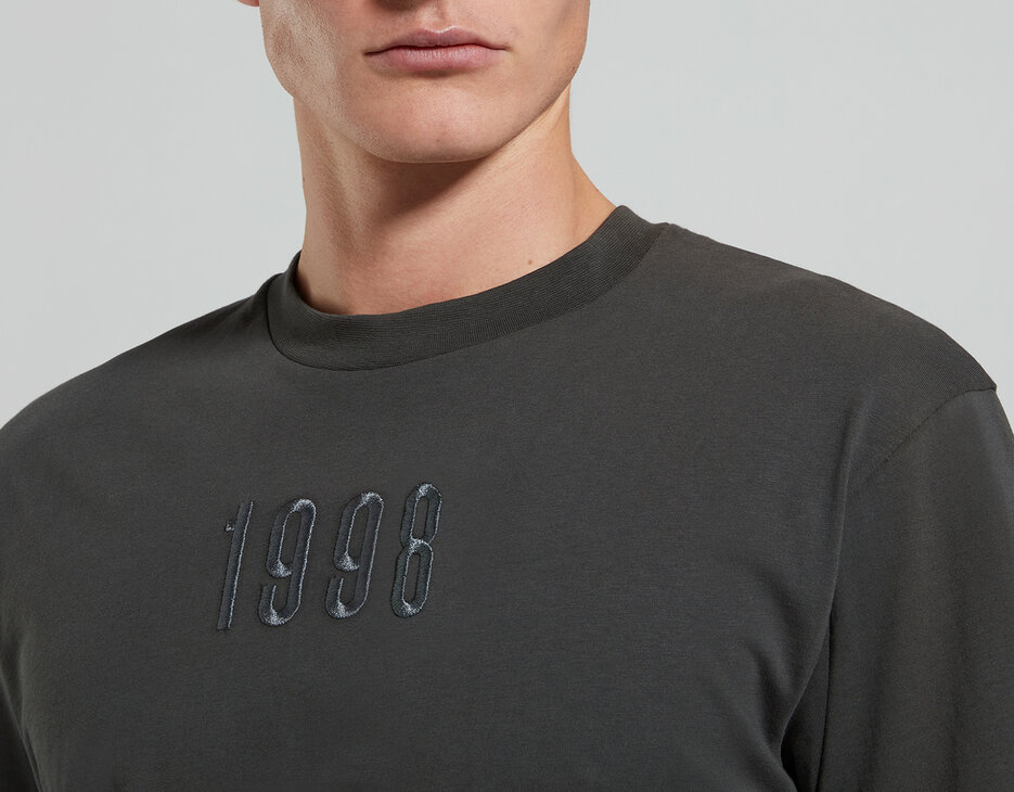 Embroidered men's T-shirt, PIRATE BLACK Embroidered men's T-shirt, PIRATE BLACK, hi-res-1
