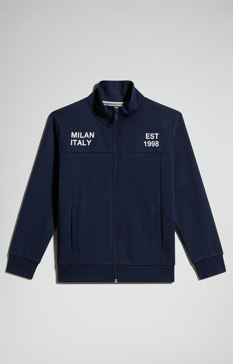 Boy's jacket with zip, BLACK IRIS, hi-res-1