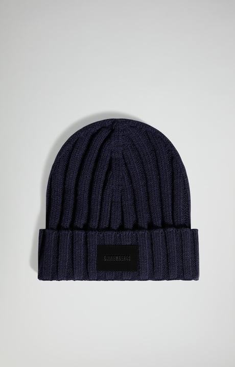 Men's ribbed winter hat, BLUE Men's ribbed winter hat, BLUE, hi-res-1
