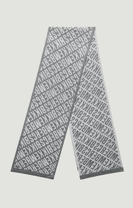 Scarf with all-over logo 25x181, GREY Scarf with all-over logo 25x181, GREY, hi-res-1