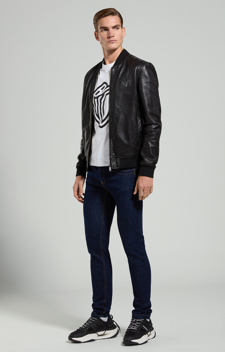 T-shirt uomo slim fit, WHITE, hi-res-1