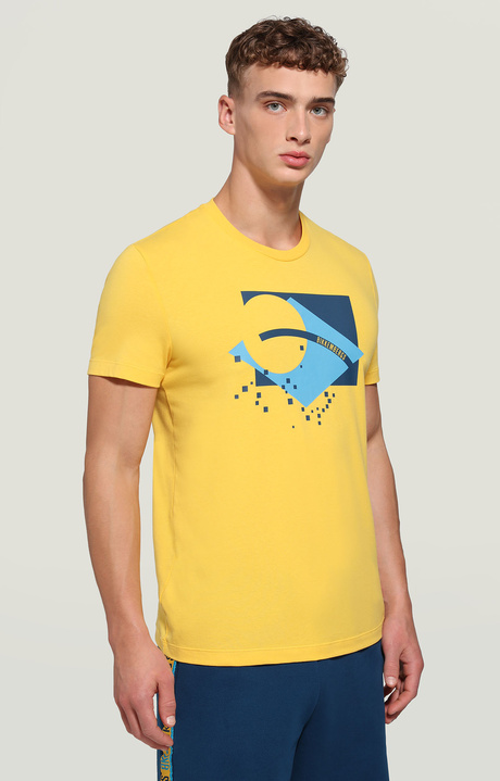 Men's print T-shirt, YELLOW, hi-res-1
