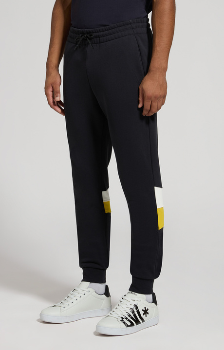 Men's embroidered joggers, CAVIAR, hi-res-1