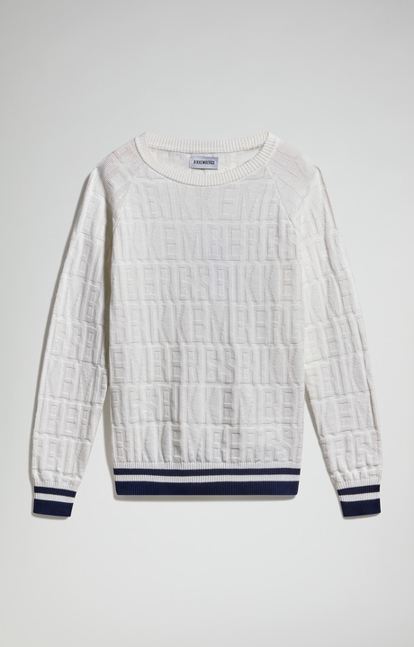 Boys&rsquo; jacquard sweater, WHITE, hi-res-1