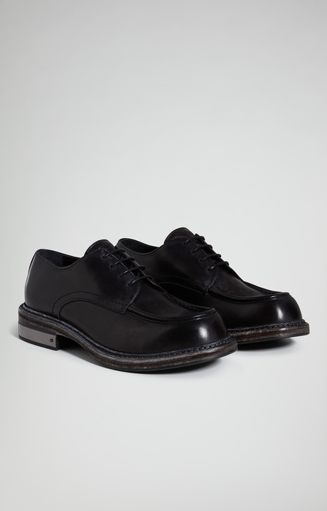 Men's Met apron-toe derby shoes, BLACK, hi-res-1