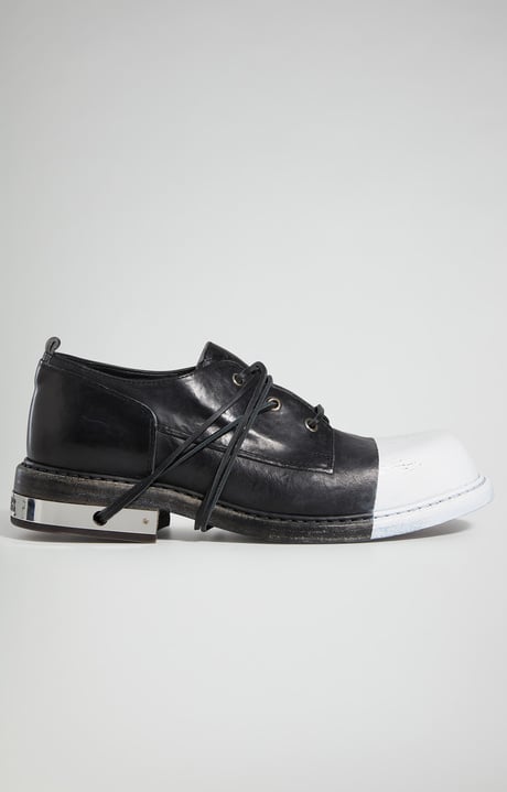 MEN'S LACE-UP SHOES - MET HOLE, BLACK/WHITE MEN'S LACE-UP SHOES - MET HOLE, BLACK/WHITE, hi-res-1