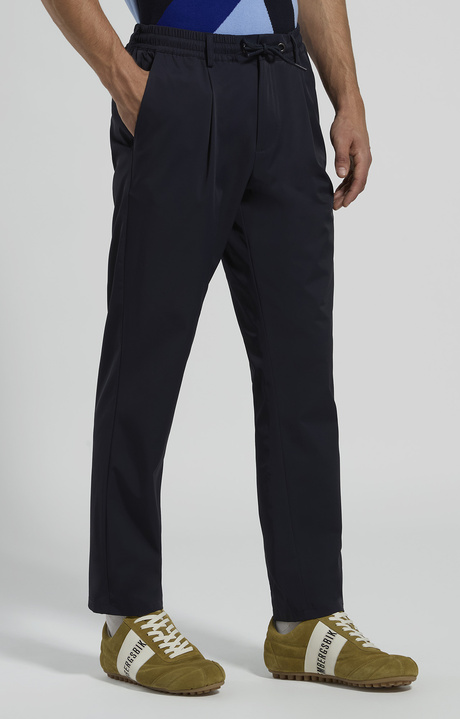 Men's elastic-waist pants, BLACK IRIS, hi-res-1