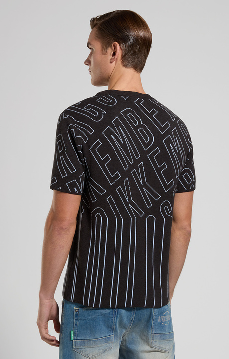 Maglia uomo pattern jacquard, PIRATE BLACK/SILVERLAKE BLUE, hi-res-1