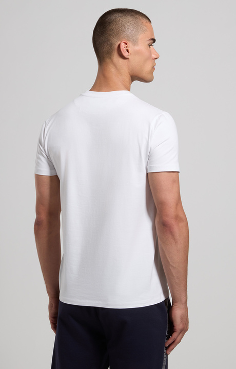 Slim fit men’s T-shirt, WHITE, hi-res-1