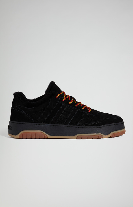 Men's B4SK3T M sneakers with fur lining, BLACK, hi-res-1