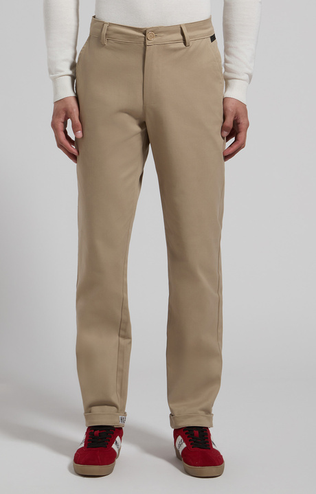 Men’s pants in stretch gabardine, SILVER BIRCH, hi-res-1
