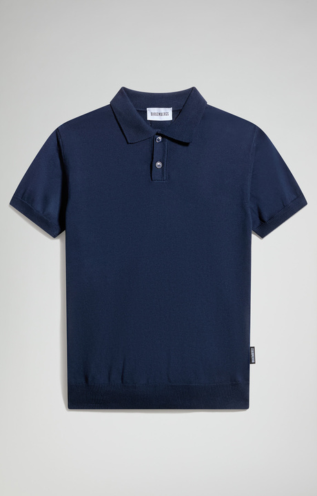 Boys&rsquo; knit polo shirt, BLACK IRIS, hi-res-1