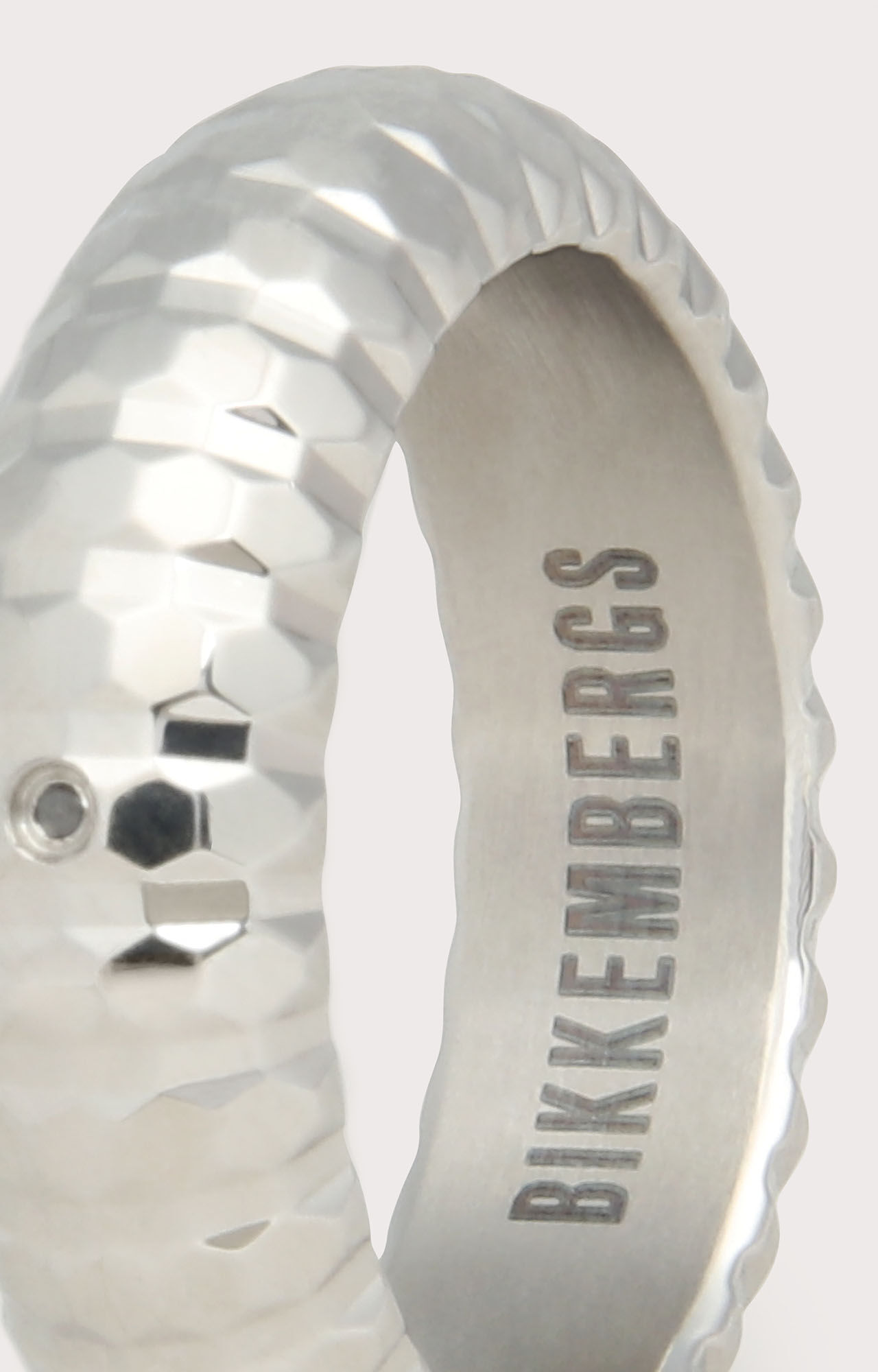 BIKKEMBERGS ビッケンバーグ　指輪　リング　ダークビッケンバーグ Bikkembergs men's silver ring with diamond | Bikkembergs