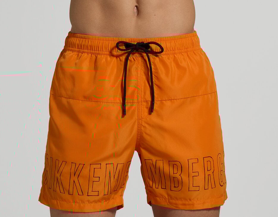 Men's boardshorts - outline logo, ORANGE Men's boardshorts - outline logo, ORANGE, hi-res-1