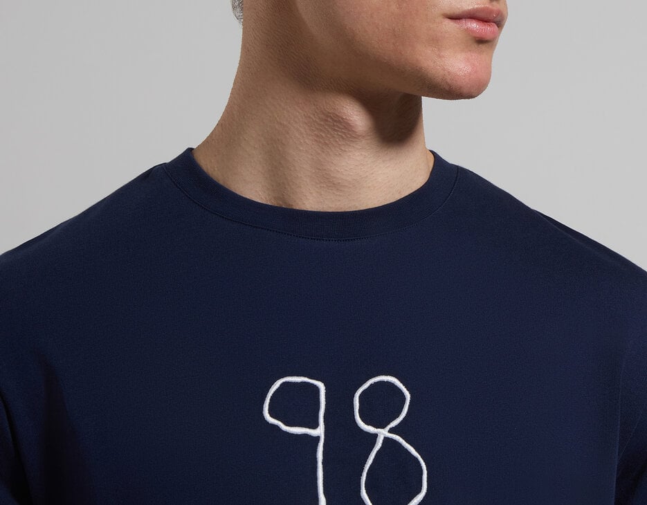 Embroidered men’s T-shirt, BLACK IRIS Embroidered men’s T-shirt, BLACK IRIS, hi-res-1