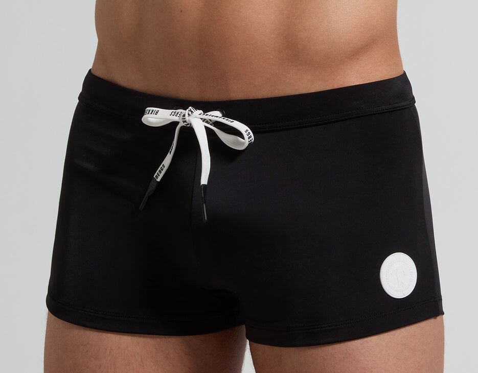 Men's swim trunks - fitted, BLACK Men's swim trunks - fitted, BLACK, hi-res-1