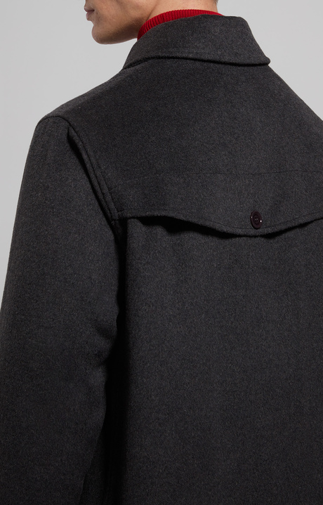 Men's wool coat, GREY MELANGE MID/LIGH, hi-res-1