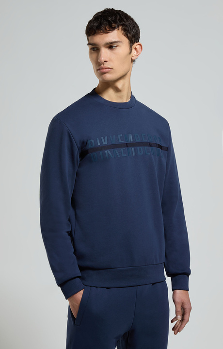 Men's sweatshirt with interrupted logo, DRESS BLUES, hi-res-1