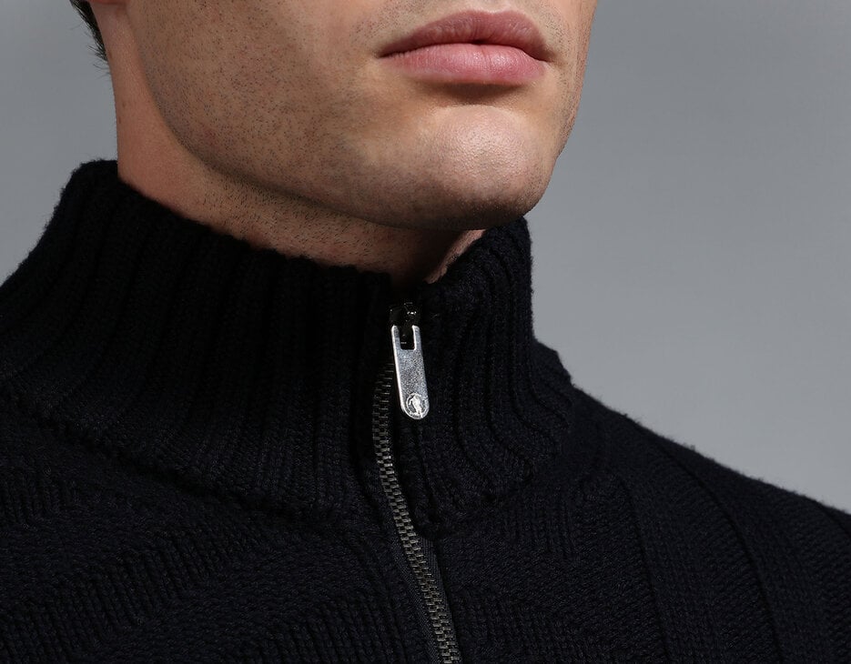 Men's navy cardigan, NAVY Men's navy cardigan, NAVY, hi-res-1