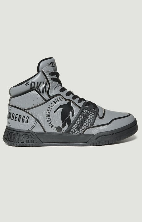 Scoby men's high top leather basketball sneakers, STEEL GREY/BLACK Scoby men's high top leather basketball sneakers, STEEL GREY/BLACK, hi-res-1