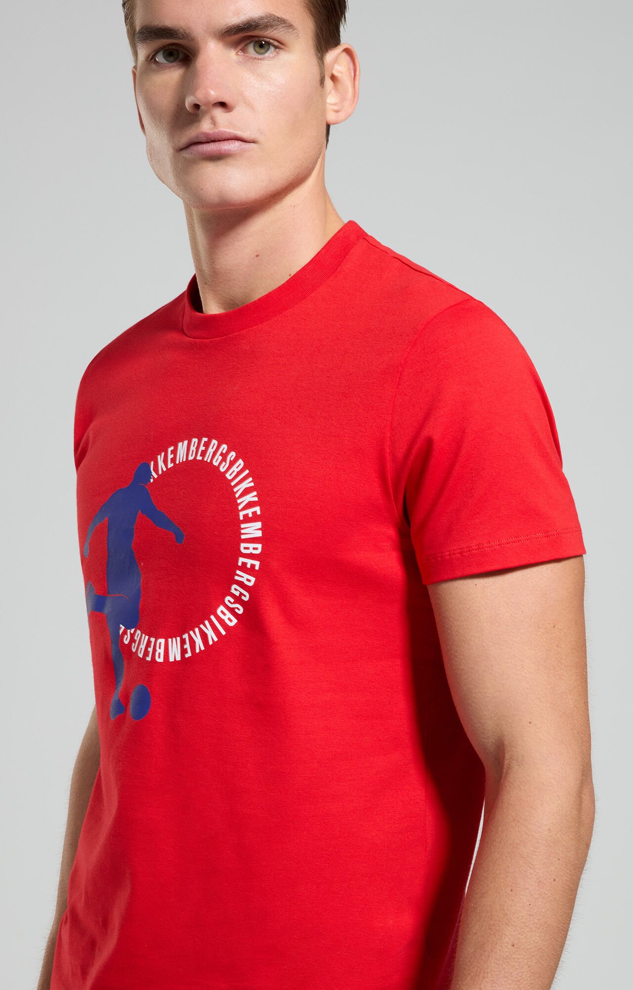 dirk bikkembergs Men's soccer print T-shirt - slim fit