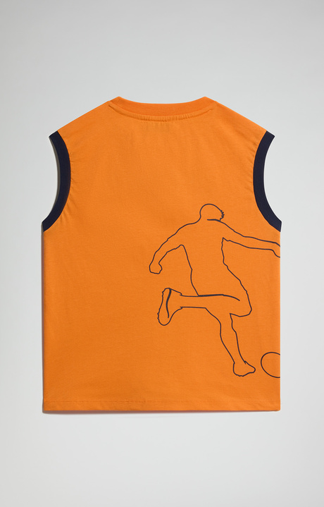 Boy's sleeveless t-shirt, RUSSET ORANGE, hi-res-1