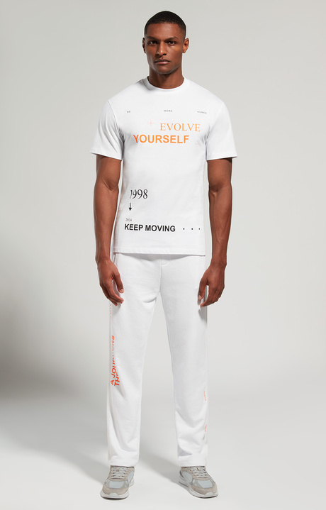 T-shirt uomo stampata, WHITE, hi-res-1