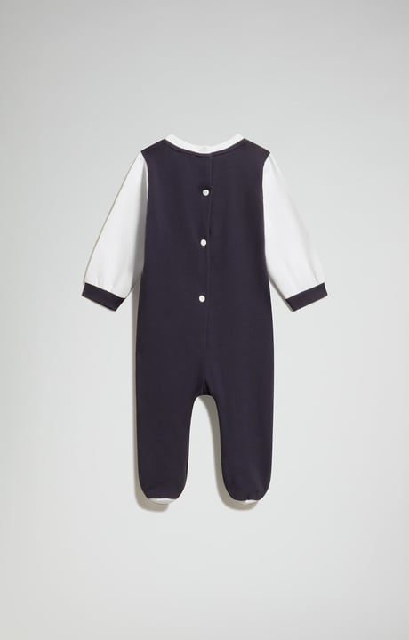 Baby onesie with feet, BLACK IRIS Baby onesie with feet, BLACK IRIS, hi-res-1