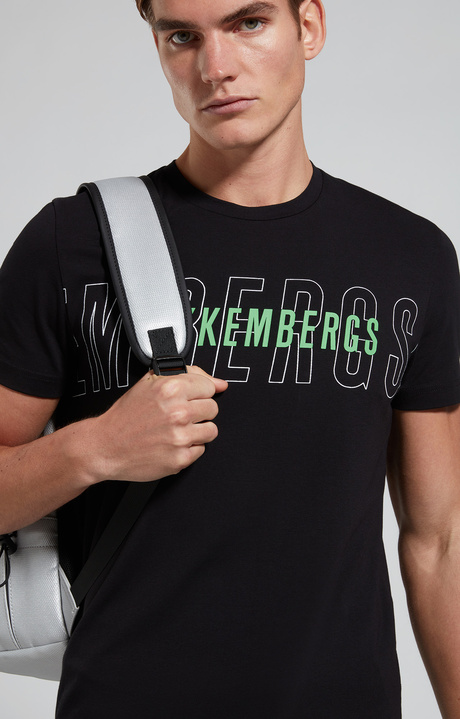 T-shirt uomo logo stampato, BLACK, hi-res-1