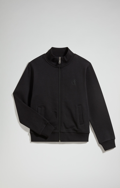 Solid color junior's tracksuit set, BLACK Solid color junior's tracksuit set, BLACK, hi-res-1