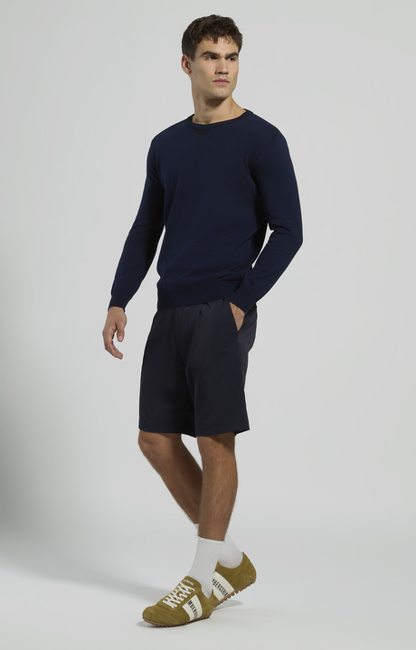 Men's elasticated-waist shorts, BLACK IRIS, hi-res-1