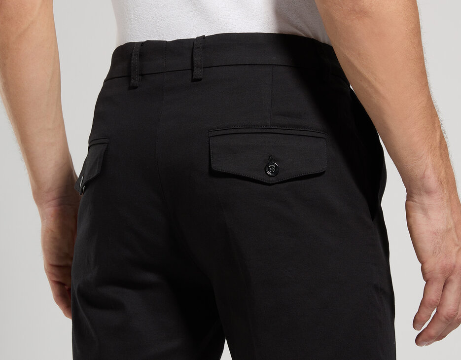 Stretch cotton men's shorts, ANTHRACITE Stretch cotton men's shorts, ANTHRACITE, hi-res-1