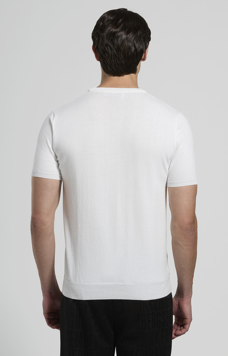 Men's knit T-shirt, WHITE, hi-res-1