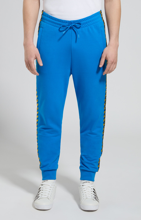 Men's joggers with contrast details, ELECTRIC BLUE LEMONADE, hi-res-1
