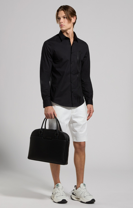Pantaloncini uomo in cotone stretch, WHITE, hi-res-1
