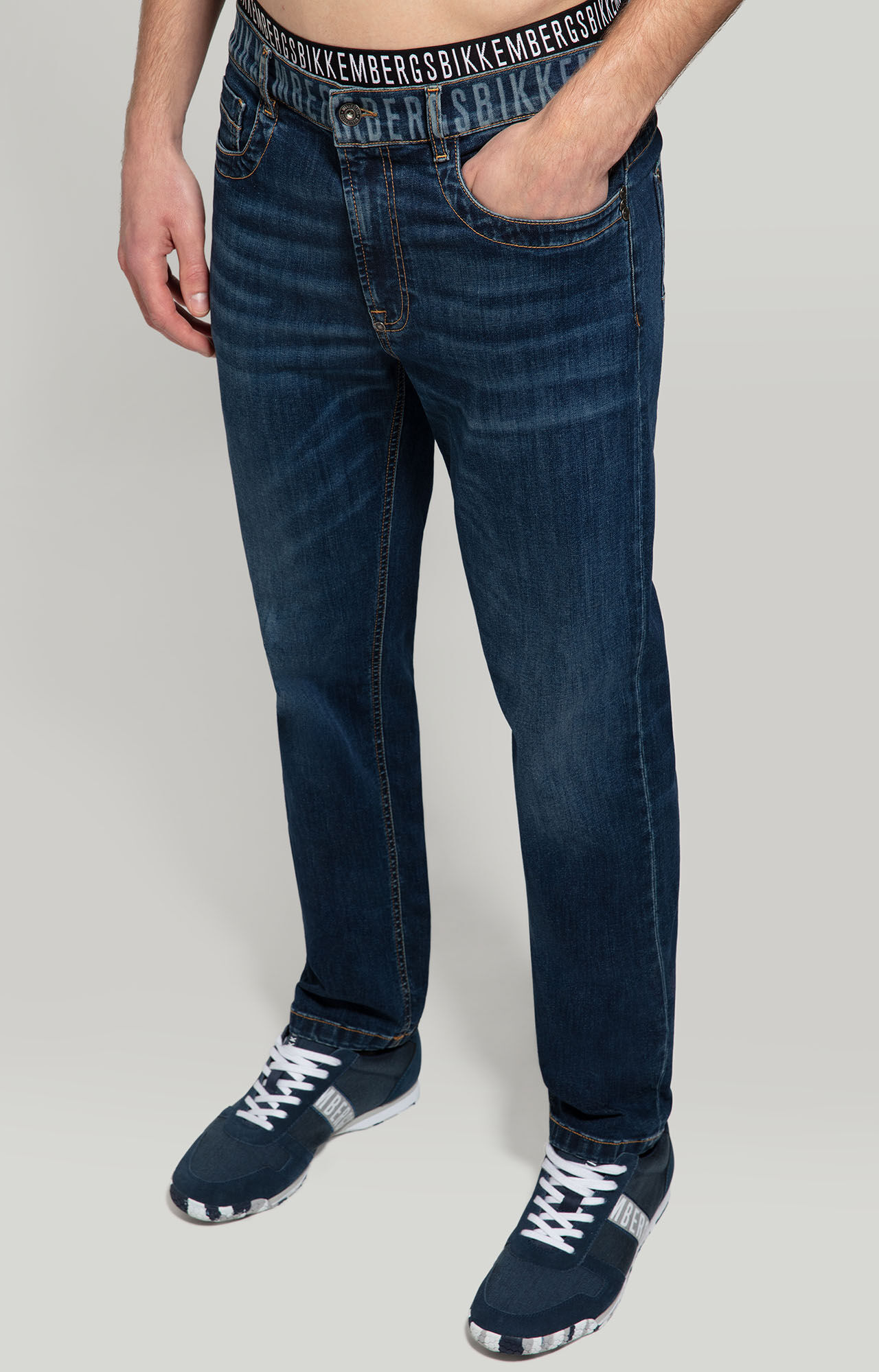 Men's faded jeans slim fit | BLUE 