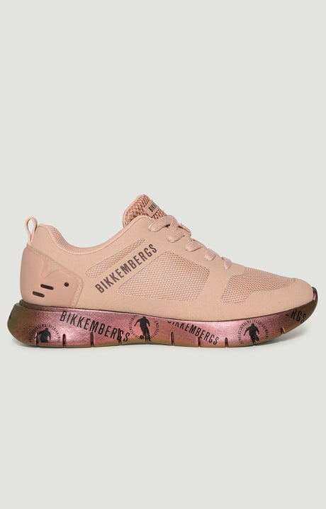 Women's sneakers Fleurienne with printed soles, ROSE Women's sneakers Fleurienne with printed soles, ROSE, hi-res-1