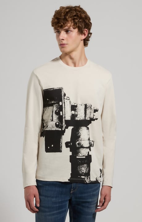 Printed men’s T-shirt, SILVER BIRCH Printed men’s T-shirt, SILVER BIRCH, hi-res-1